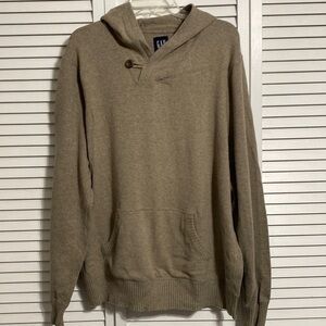 GAP Mens Hooded Sweater with Elbow Patches